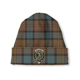 ScotsTee Shop Scottish MacLaren Weathered Clan Crest Tartan Plaid Knit Beanie
