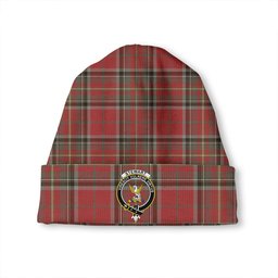 ScotsTee Shop Scottish Stewart of Galloway Weathered Clan Crest Tartan Plaid Knit Beanie