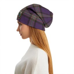 ScotsTee Shop Scottish MacLaren of Broich Weathered Clan Crest Tartan Plaid Knit Beanie