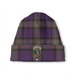 ScotsTee Shop Scottish MacLaren of Broich Weathered Clan Crest Tartan Plaid Knit Beanie