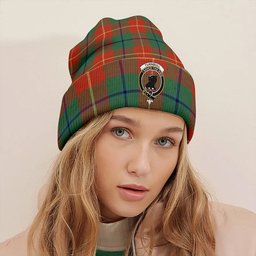 ScotsTee Shop Scottish Turnbull Dress Ancient Clan Crest Tartan Plaid Knit Beanie