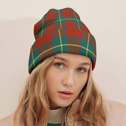ScotsTee Shop Scottish Ruthven Ancient Clan Crest Tartan Plaid Knit Beanie