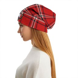 ScotsTee Shop Scottish Ramsay Angus & Mearns Modern Clan Crest Tartan Plaid Knit Beanie