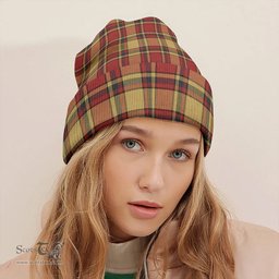 ScotsTee Shop Scottish Scrimgeour of Glassary Weathered Clan Crest Tartan Plaid Knit Beanie