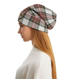 ScotsTee Shop Scottish Stewart Dress Weathered Clan Crest Tartan Plaid Knit Beanie
