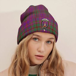 ScotsTee Shop Scottish MacIntyre of Glenorchy Modern Clan Crest Tartan Plaid Knit Beanie