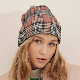 ScotsTee Shop Scottish Napier Rose Weathered Clan Crest Tartan Plaid Knit Beanie
