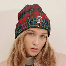 ScotsTee Shop Scottish MacLean of Duart Modern Clan Crest Tartan Plaid Knit Beanie