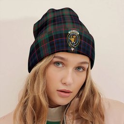 ScotsTee Shop Scottish Newlands (Walker Newlands) Modern Clan Crest Tartan Plaid Knit Beanie