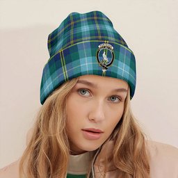 ScotsTee Shop Scottish Porteous Modern Clan Crest Tartan Plaid Knit Beanie