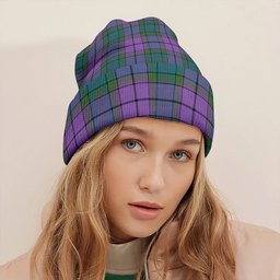 ScotsTee Shop Scottish Wardlaw Ancient Clan Crest Tartan Plaid Knit Beanie