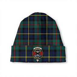 ScotsTee Shop Scottish MacLeod of Harris (MacLeod Hunting) Modern Clan Crest Tartan Plaid Knit Beanie