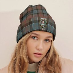 ScotsTee Shop Scottish Paterson Weathered Clan Crest Tartan Plaid Knit Beanie