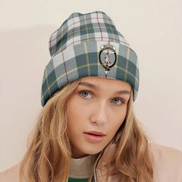 ScotsTee Shop Scottish MacRae of Conchra Weathered Clan Crest Tartan Plaid Knit Beanie