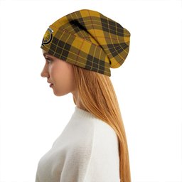 ScotsTee Shop Scottish MacLeod of Lewis Weathered Clan Crest Tartan Plaid Knit Beanie