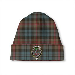 ScotsTee Shop Scottish MacKinlay Weathered Clan Crest Tartan Plaid Knit Beanie