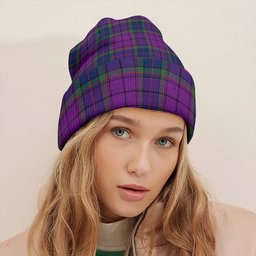 ScotsTee Shop Scottish Wardlaw Modern Clan Crest Tartan Plaid Knit Beanie