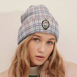 ScotsTee Shop Scottish Shaw Women's Dress Weathered Clan Crest Tartan Plaid Knit Beanie