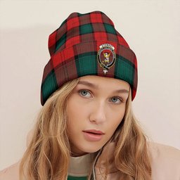 ScotsTee Shop Scottish Stewart of Atholl Modern Clan Crest Tartan Plaid Knit Beanie