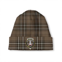 ScotsTee Shop Scottish MacLean of Duart Hunting (Vestiarium Scoticum) Weathered Clan Crest Tartan Plaid Knit Beanie