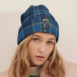 ScotsTee Shop Scottish Thorburn (Thurburn) Modern Clan Crest Tartan Plaid Knit Beanie