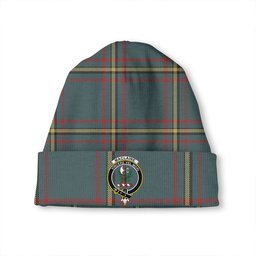 ScotsTee Shop Scottish MacLaine of LochBuie Hunting (MacLaine) Weathered Clan Crest Tartan Plaid Knit Beanie
