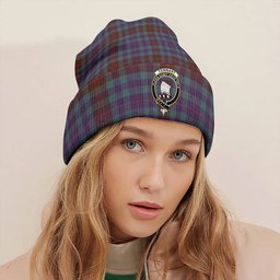 ScotsTee Shop Scottish Tennant Yules Weathered Clan Crest Tartan Plaid Knit Beanie