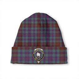 ScotsTee Shop Scottish Tennant Yules Weathered Clan Crest Tartan Plaid Knit Beanie