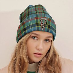 ScotsTee Shop Scottish Walkinshaw Clan Crest Tartan Plaid Knit Beanie
