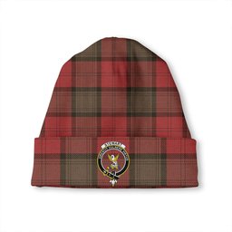 ScotsTee Shop Scottish Stewart of Atholl Weathered Clan Crest Tartan Plaid Knit Beanie