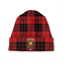 ScotsTee Shop Scottish MacLeod of Raasay Modern Clan Crest Tartan Plaid Knit Beanie