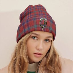 ScotsTee Shop Scottish MacNiven Weathered Clan Crest Tartan Plaid Knit Beanie
