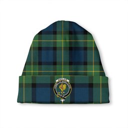 ScotsTee Shop Scottish Sinclair of Ulster Modern Clan Crest Tartan Plaid Knit Beanie