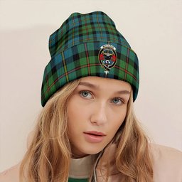 ScotsTee Shop Scottish MacLeod of Skeabost Ancient Clan Crest Tartan Plaid Knit Beanie