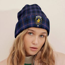 ScotsTee Shop Scottish MacIver of Strome Modern Clan Crest Tartan Plaid Knit Beanie