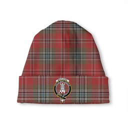 ScotsTee Shop Scottish MacLean of Duart Weathered Clan Crest Tartan Plaid Knit Beanie