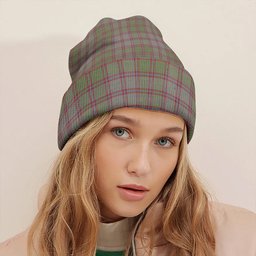 ScotsTee Shop Scottish MacPherson of Glentruim Weathered Clan Crest Tartan Plaid Knit Beanie