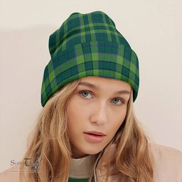 ScotsTee Shop Scottish Blackwood Modern Tartan Plaid Knit Beanie