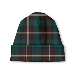 ScotsTee Shop Scottish Chisholm Hunting Modern Tartan Plaid Knit Beanie