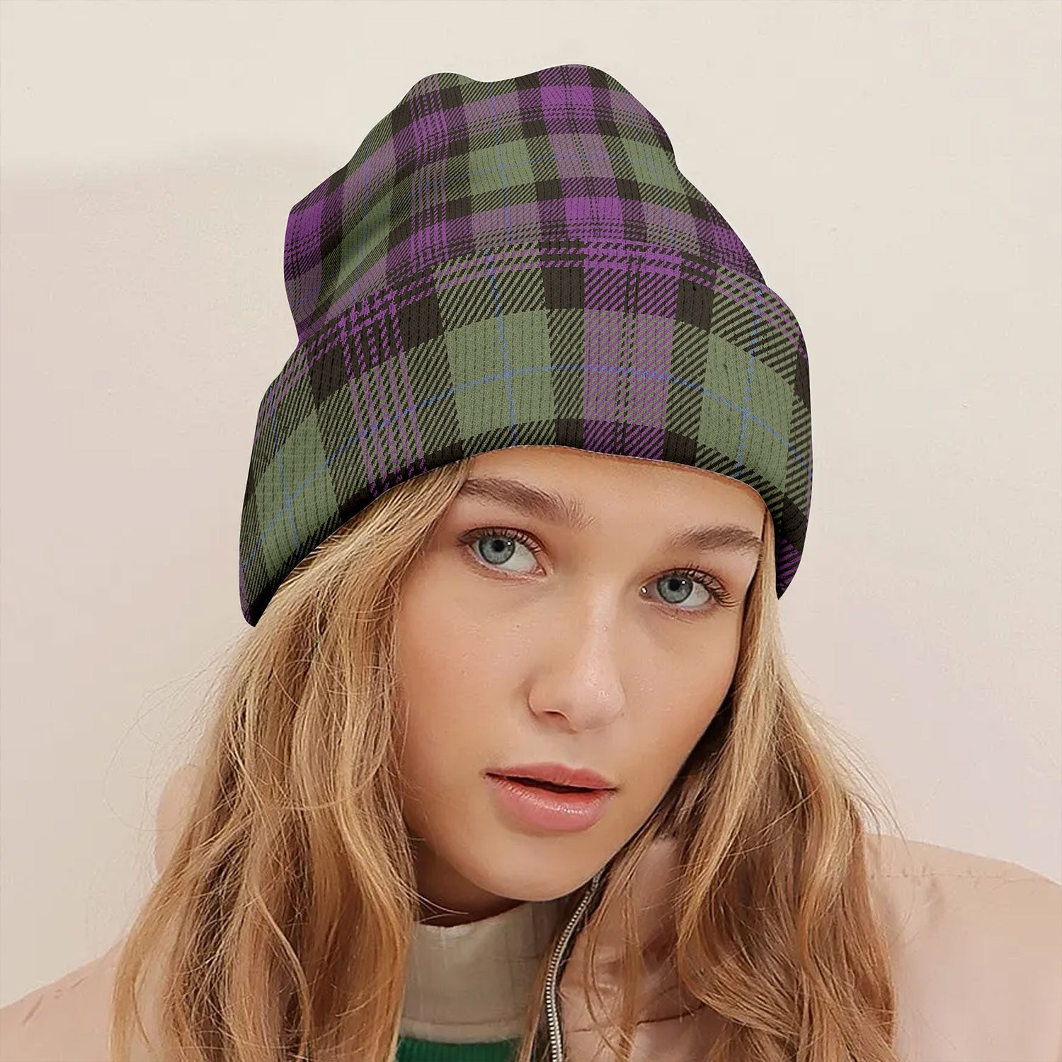 ScotsTee Shop Scottish Cheape of Torosay Weathered Tartan Plaid Knit Beanie