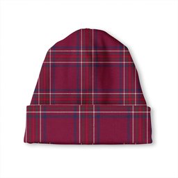 ScotsTee Shop Scottish Burnett Hunting Modern Tartan Plaid Knit Beanie
