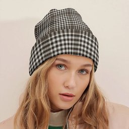 ScotsTee Shop Scottish Burns Check (Burns Ayr) Weathered Tartan Plaid Knit Beanie