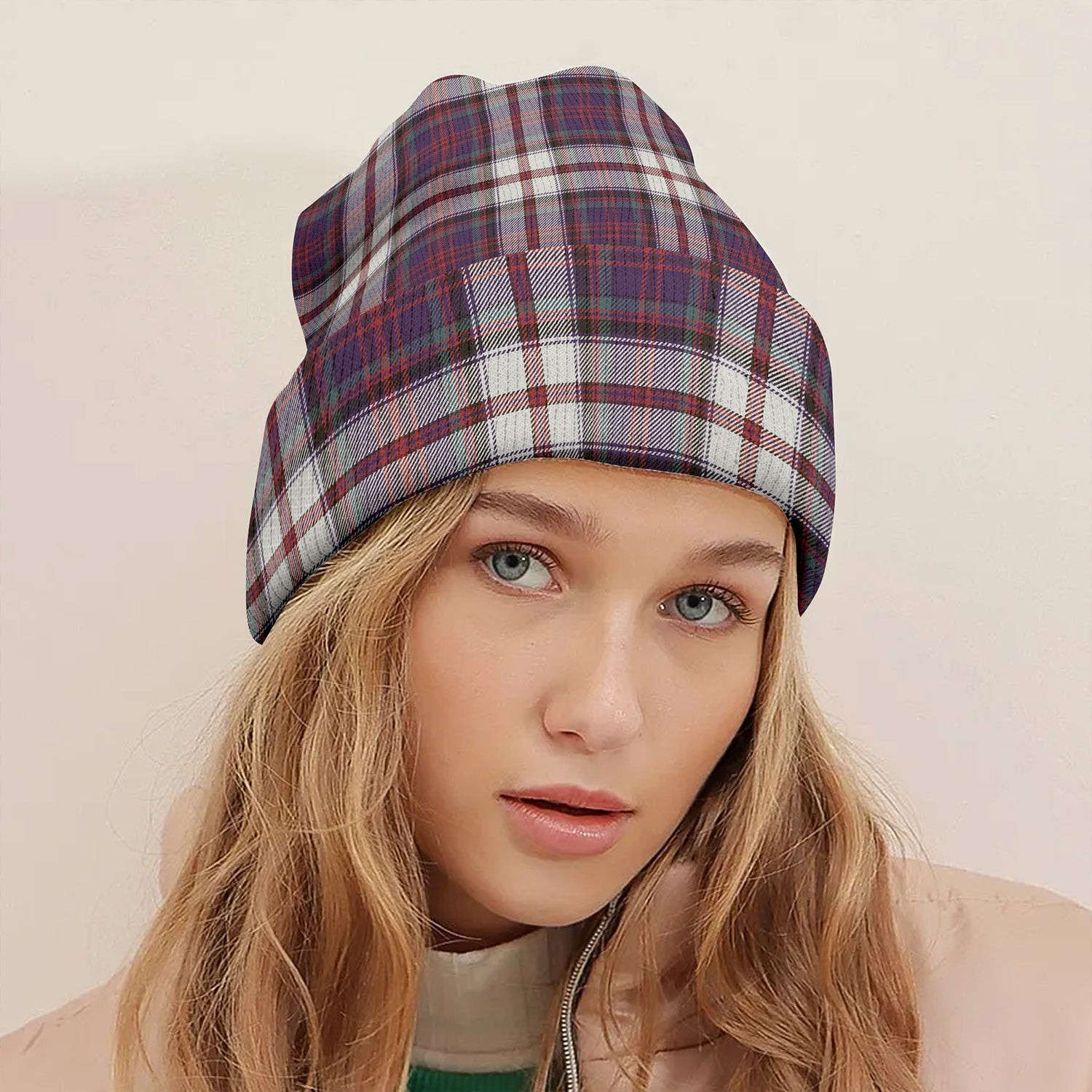 ScotsTee Shop Scottish Cooper Dress 2 Weathered Tartan Plaid Knit Beanie