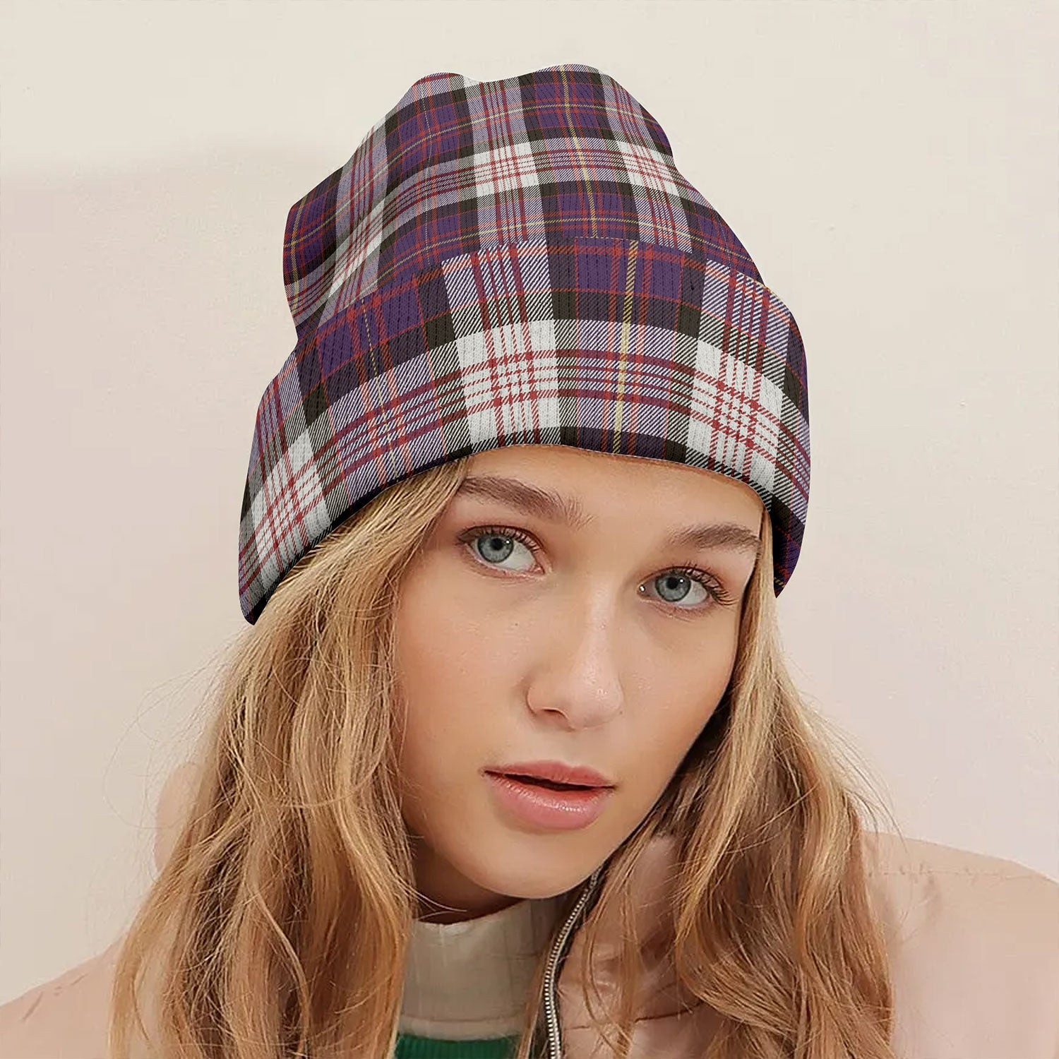 ScotsTee Shop Scottish Cameron of Erracht Dress 2 Weathered Tartan Plaid Knit Beanie