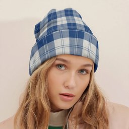 ScotsTee Shop Scottish Erskine Dress Dance Blue Modern Tartan Plaid Knit Beanie