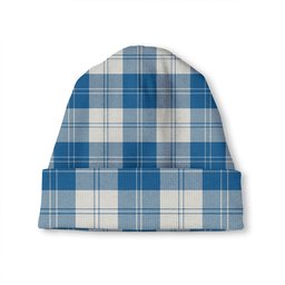 ScotsTee Shop Scottish Erskine Dress Dance Blue Ancient Tartan Plaid Knit Beanie
