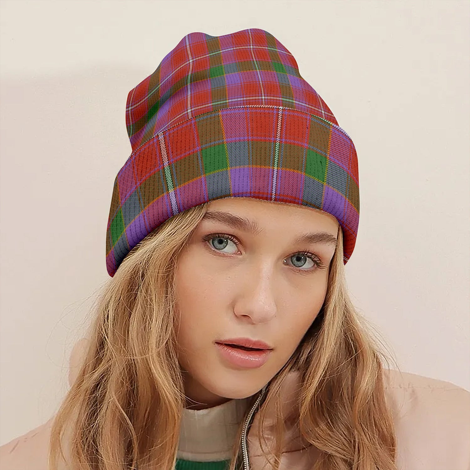 ScotsTee Shop Scottish Fitzgerald Dress Ancient Tartan Plaid Knit Beanie