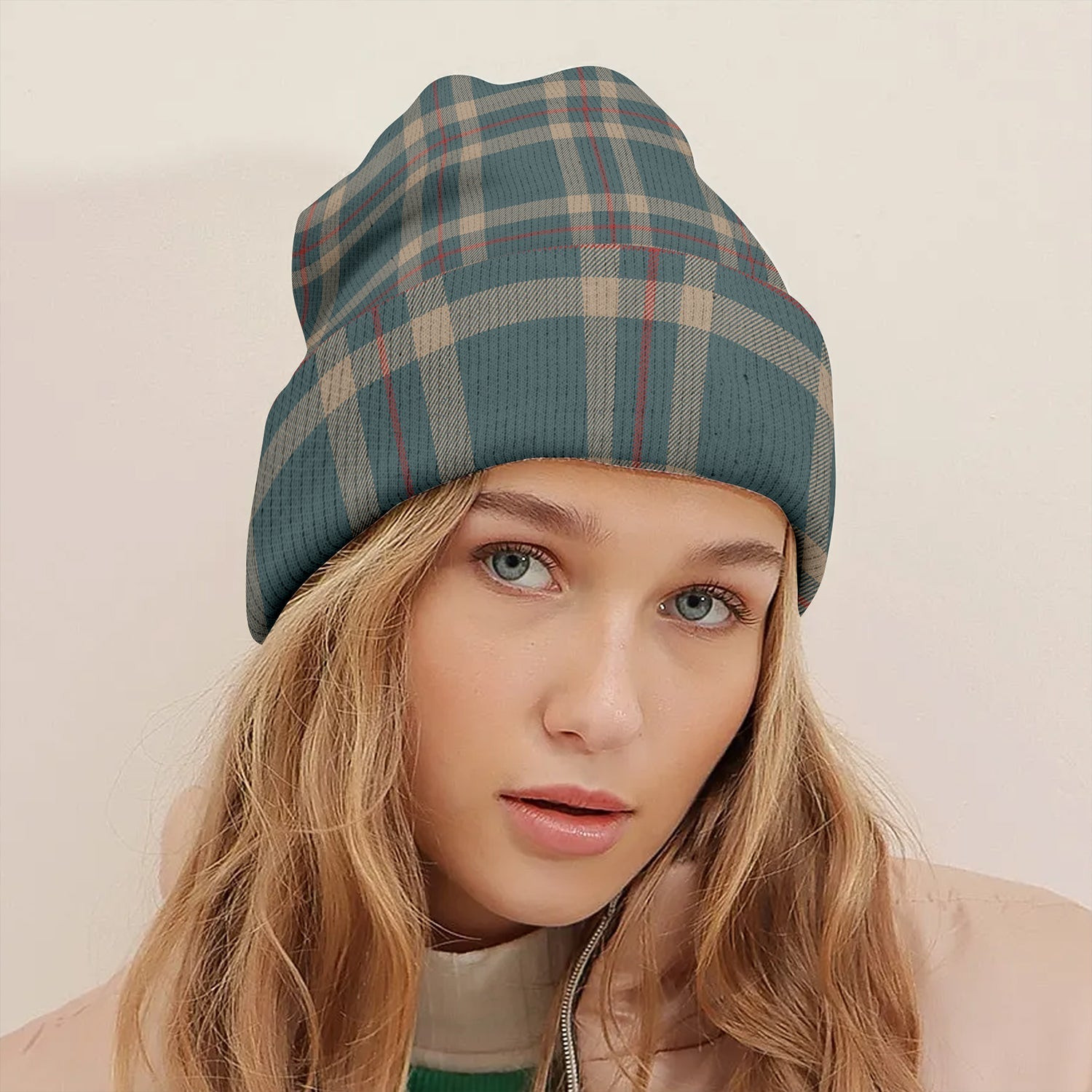 ScotsTee Shop Scottish Elliot (Ellot) (Clans Originaux) Weathered Tartan Plaid Knit Beanie