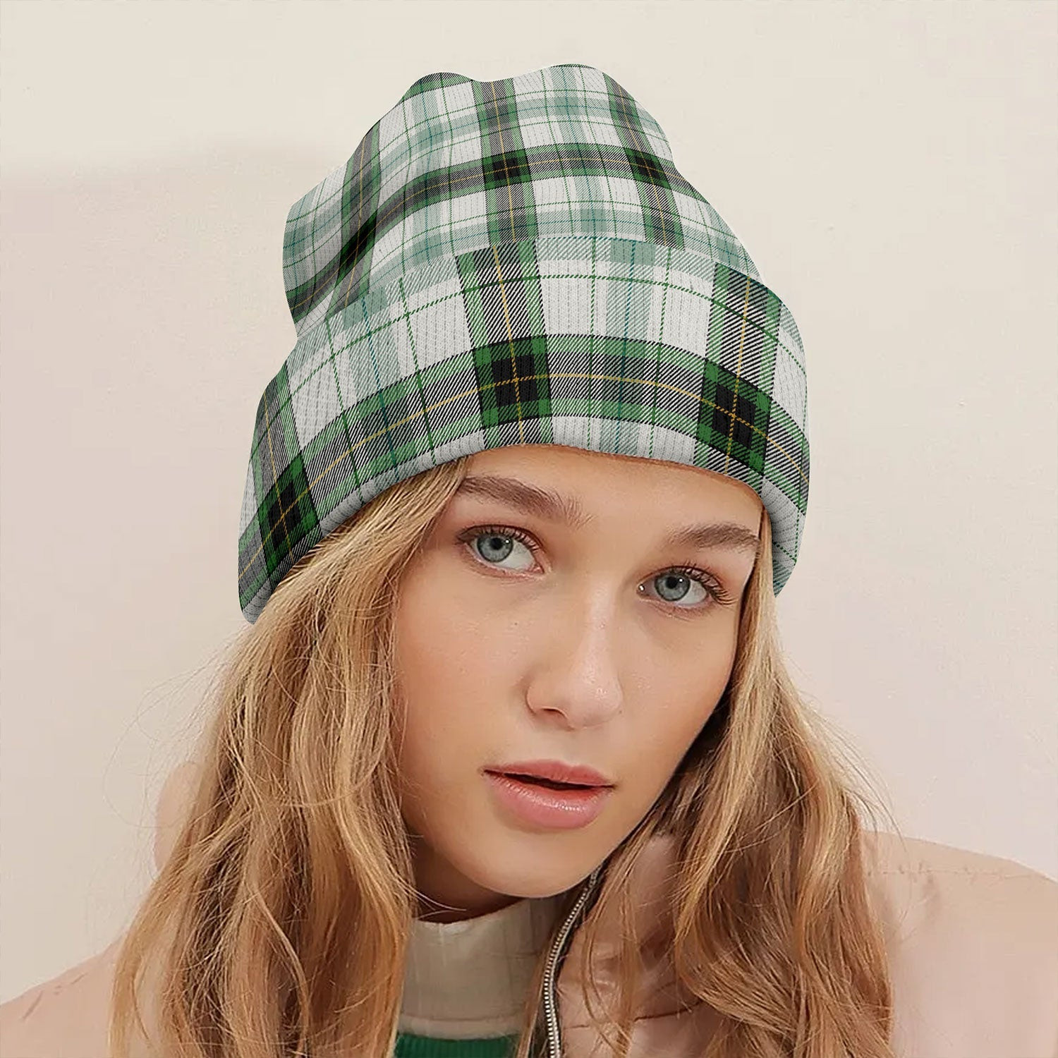 ScotsTee Shop Scottish Henderson Dress 2 (MacKendrick Dress 2) Ancient Tartan Plaid Knit Beanie