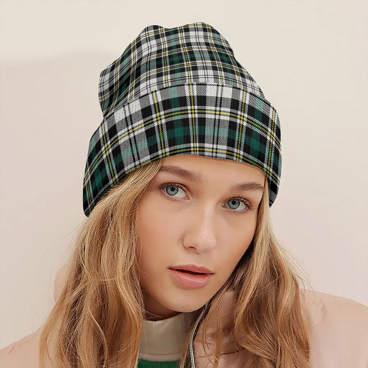 ScotsTee Shop Scottish Dalgliesh Dress Modern Tartan Plaid Knit Beanie